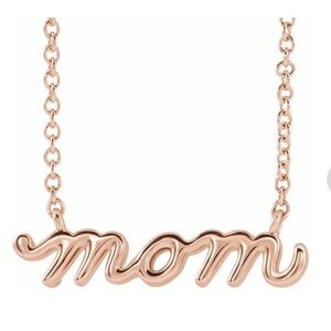 🩷 Mom 🩷 14k Rose Gold Petite Mom Script 18" Necklace for Mother’s Day!